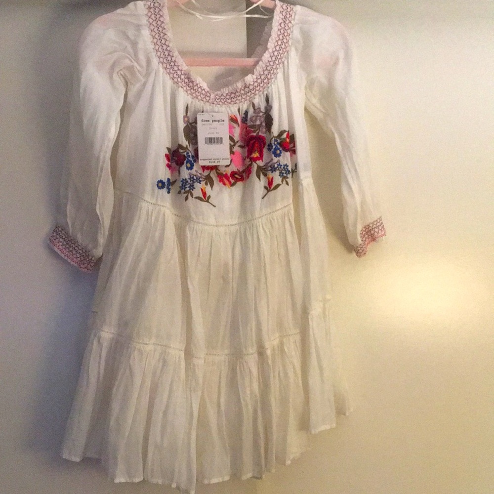 XS Free People Sunbeams mini dress in ivory